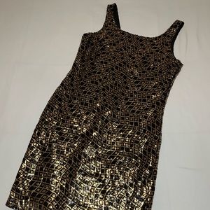 Black and Gold Disco Dress